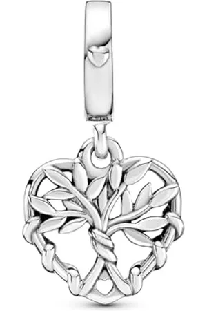 PANDORA Moments Herz Familienstammbaum Charm-Anhänger aus Sterling Silber - Kompatibel Moments Armbänder - 799149C00