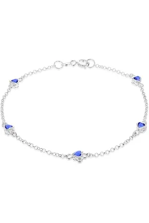 Amazon Armband aus Sterlingsilber mit Zirkonia-Herz, 19 cm