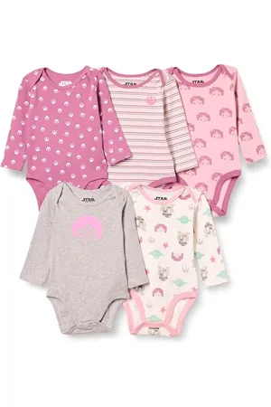 Amazon Disney | Marvel | Star Wars | Princess Baby Mädchen Langärmelige Bodys, 5er-Pack, , Frühchen