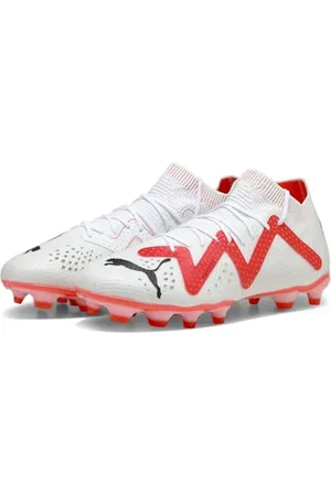 PUMA Herren Future Pro Fg/Ag Fussballschuh, White Black Fire Orchid, 46.5 EU