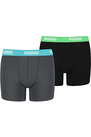 PUMA Herren Basic Boxer 2p Flat-sheets, 376 - India Ink/Turquoise, 152 EU