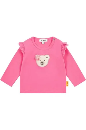 Steiff T-Shirt Langarm EU Größe 80 , Langarm-Sweatshirt, Longsleeve für Kinder, Pullover langärmelig, Babyoberteil, ideales Basic Shirt, bequem und weich, waschmaschinenfest