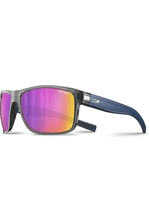 Julbo Unisex Renegade Sunglasses, Glänzendes Transluzentes Schwarz/Blau, One Size