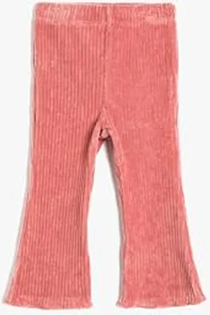 Koton Babygirl Basic Velvet Leggings Flare Leg Elastic Waistband