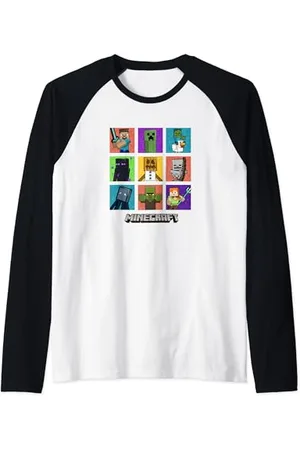 Minecraft Die -Gruppe hat eine farbige Box Up gedreht Raglan
