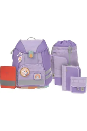 LÄSSIG 7-teiliges Schulranzen Set Kinder/School Set Flexy Unique