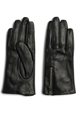 Pieces® Pcnara Leather Zip Smart Gloves
