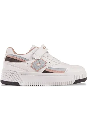 Lotto PINADEE K Girls Sneaker, White/LT.Blue, 33 EU