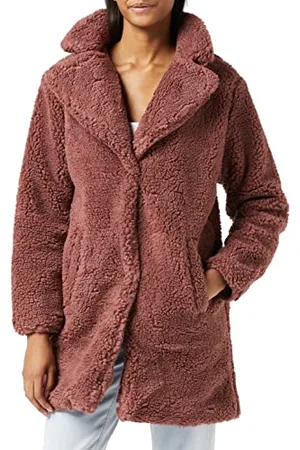 Urban classics Damen Ladies Oversized Sherpa Coat Mantel, , Small (Herstellergröße: S)