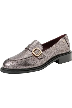 Fred de la Bretoniere Damen ILAY with Buckle Loafer, Black, 39 EU