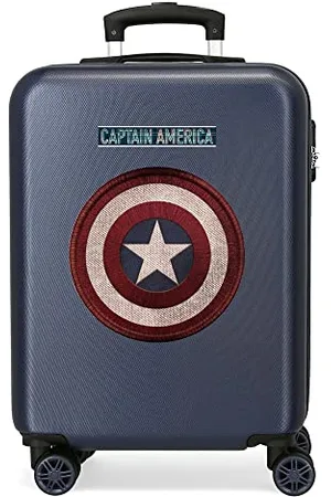 Marvel Avengers Captain America Kabinenkoffer Blau 38x55x20 cms Hartschalen ABS Kombinationsschloss 34L 2,6Kgs 4 Doppelräder Handgepäck