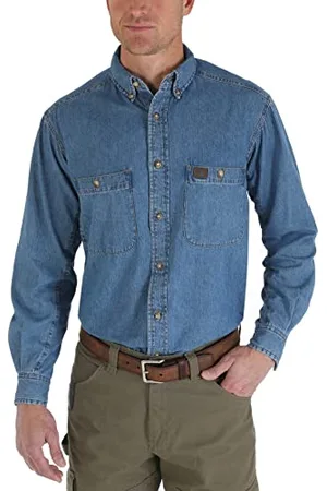 Wrangler Riggs Workwear Herren Logger Twill Langarm Workshirt, , Mittel