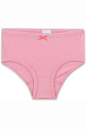Sanetta Mädchen-Hipslip Rosa | Hochwertige und nachhaltige Unterhose für Mädchen aus Viskose-Baumwoll-Mix. Unterhose mit Schleife | Unterwäsche für Mädchen
