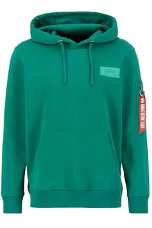 Alpha Industries Herren Back Print Hoody, Jungle Green, S