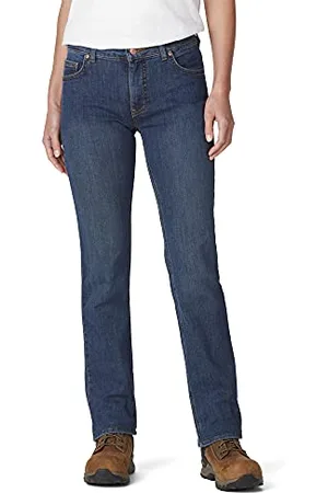 Dickies Damen Perfect Shape Denim Straight Stretch Jeans, Stonewashed, Indigoblau, 42