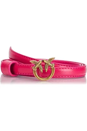 Pinko Damen Love Berry H1 Belt Soft Naplack Gürtel, N17q_pink Antique Gold, M