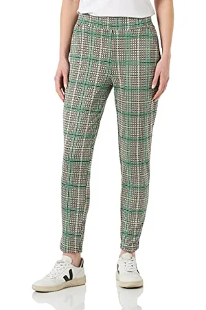 Ichi IHKATE CHECK2 PA Damen Chino Hose Stoffhose mit Stretch hoher Elastikbund Enger Schnitt, Größe:S, Farbe: