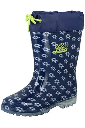 LICO Power Blinky Jungen Gummistiefel, Marine/ Weiß/ Lemon, 33 EU