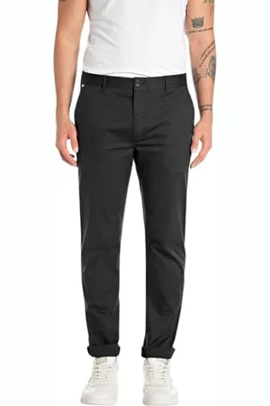 Replay Herren Hose Chino, (Schwarz), 34W / 34L