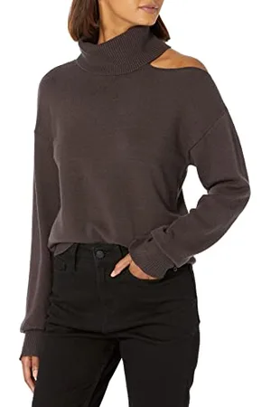 THE DROP Damen Josephine Rollkragenpullover, Langärmlig, Lockerer Schnitt, mit Cutout, , 4XL Große Größen