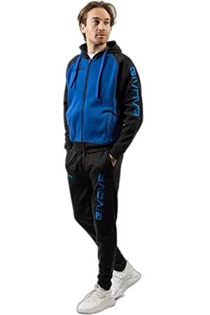Givova Unisex Super King Sweat Trainingsanzug Anzug, Königsblau/Schwarz, XL
