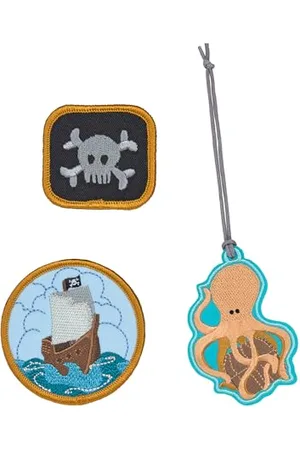 LÄSSIG Anhänger und Patches Set (3 Stk.) mit Druckknopf/School Patches Set