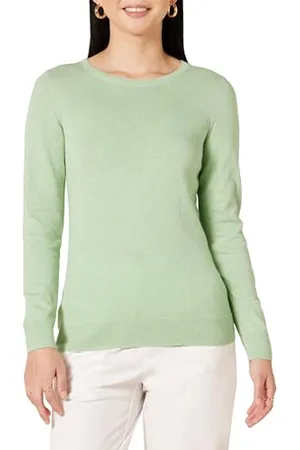 Amazon Damen Leichter, Langärmeliger Pullover Mit Rundhalsausschnitt (Erhältlich in Übergröße), , L