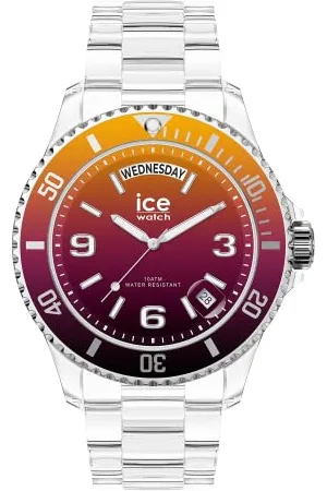 Ice-Watch ICE clear sunset Fire - Mehrfarbige Herren/Unisexuhr mit Plastikarmband - 021437 (Medium)