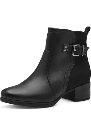 Jana Damen Stiefeletten mit Absatz mit Schnalle Vegan, , 39 EU