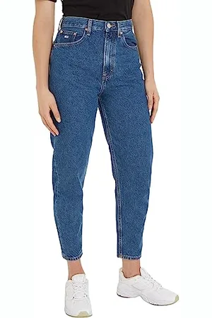 Tommy Hilfiger Damen Jeans Hose Mom Jeans High Rise, Blau ( Medium), 32W/30L