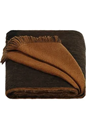 Alpaca Loca 410 Double Scarf Black Schal, Schwarz/Camel, One Size