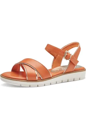 Marco Tozzi Damen Sandalen mit Keilabsatz mit Verstellbarem Riemen Vegan, Mehrfarbig , 38 EU