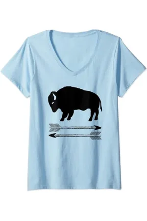 Buffalo Damen Trail Wilderness Pfeile T-Shirt mit V-Ausschnitt