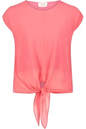 Cartoon Damen Rundhals-Shirt mit Schleifenknoten ,44