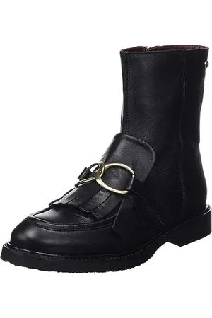 Fred de la Bretoniere Damen Paris with Decorative Detail Ankle Boot, Black, 36 EU