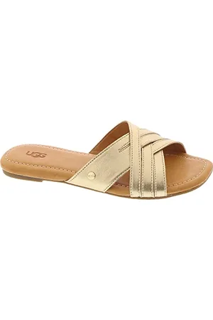 UGG Damen Kenleigh Rutsche Sandale, metallic-goldfarben, 36 EU