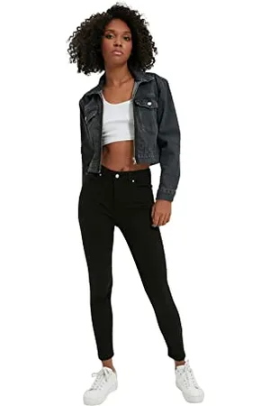 Trendyol Damen Black High Waist Skinny That Do Not Fade Jeans, , 40 EU