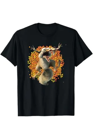 20th Century Fox Ice Age Scrat Acorn Avalanche T-Shirt - Unisex - - Kurzarm - Klassische Passform - Cartoon-Muster - Humorvolle Cartoon-Gestaltung