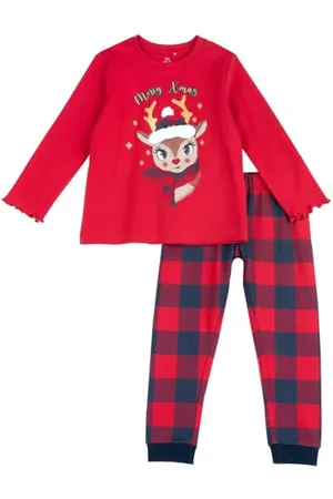 chicco Chico Unisex Kinder Pyjama aus Baumwolle - Weihnachten Bottone, , 4A