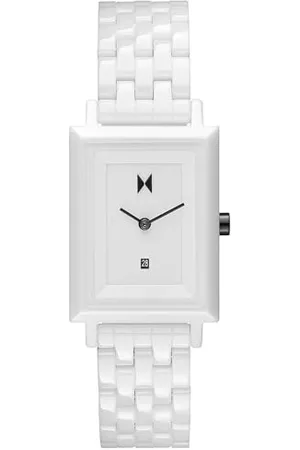 MVMT Analog Quarzuhr für Damen mit Weisses Keramikband - 28000205-D