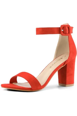 Allegra K Damen High Chunky Heel Schnalle Knöchelriemen Sandalen 38