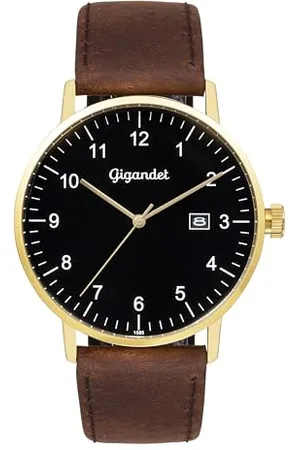Gigandet Herren Analog Japanisches Quarzwerk Uhr mit Leder Armband 4VNAG26NE/002
