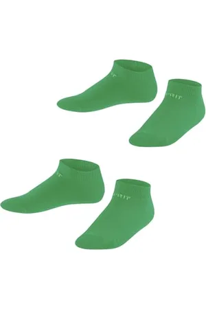 ESPRIT Unisex Kinder Sneakersocken Foot Logo Multipack K Sn Baumwolle kurz einfarbig 2 Paar, , 35-38
