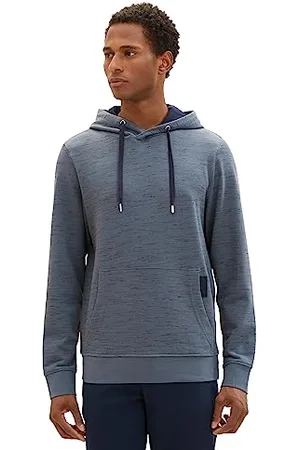 TOM TAILOR Herren 1037833 Basic Hoodie Optik, 32437-dusty Dark Teal Spacedye, L