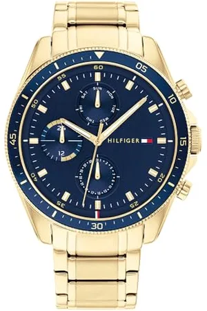 Tommy Hilfiger Multi Zifferblatt Quarz Uhr für Herren mit Goldfarben Edelstahlarmband - 1791834