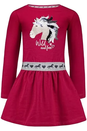 Salt & Pepper Mädchen Mit Pferd Aus Wendepailletten Und Glitzerbund Kleid, , 92-98 EU