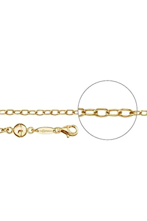 Der Kettenmacher Damen Verlängerungskette Ankerkette mit Magnetverschluss aus Sterlingsilber in der Farbe Gold, Länge: 7cm, MAG-7G