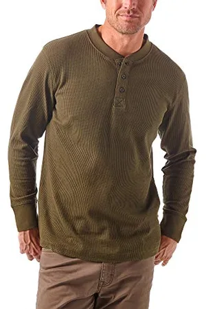 Wrangler Herren Long Sleeve Waffle Henley-Hemd, , L