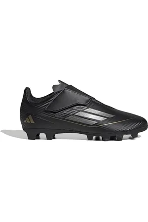 adidas F50 Club Velcro Football Boots Flexible Ground Fußballschuhe, core Black/Iron MET/Gold met, 28 EU