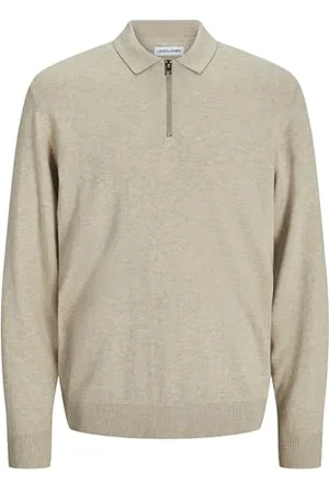 JACK & JONES JJEEMIL Knit Polo Half Zip LS NOOS